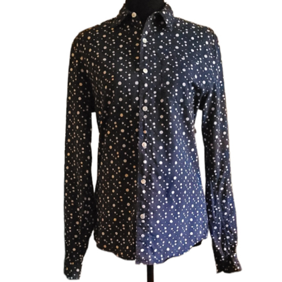 ASOS Tops - asos blue and white dot button down top size extra small